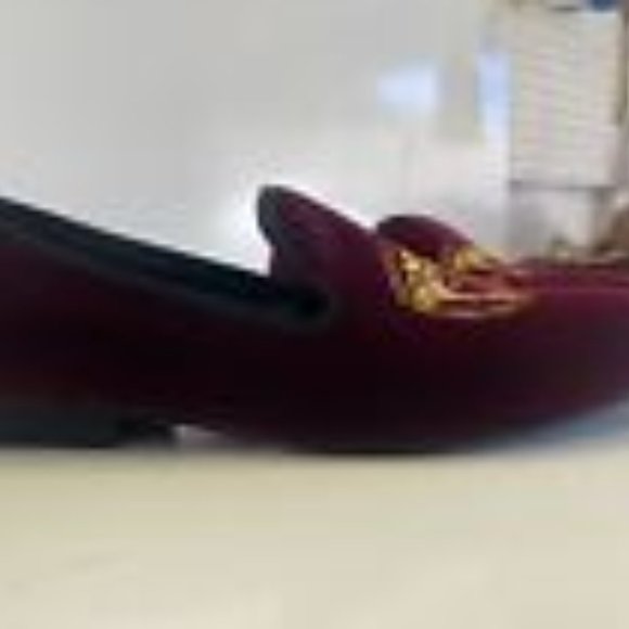Versace red Gold Medusa Velvet Slipper 46 US 12 main image 8